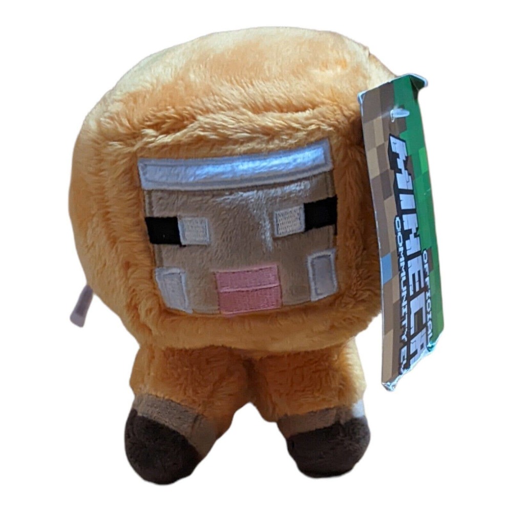Minecraft Orange Sheep Plush Stuffed Doll Mojang Jinx - 4" - Collectible Gamer.